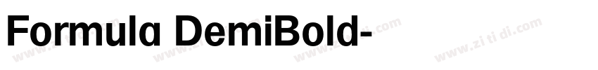 Formula DemiBold字体转换